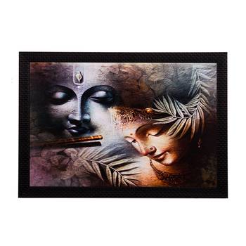 Face Of Radha Krishna Satin Matt Texture UV Art Painting 1