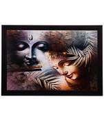Face Of Radha Krishna Satin Matt Texture UV Art Painting