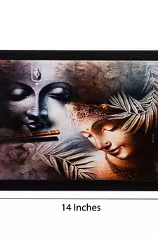 Face Of Radha Krishna Satin Matt Texture UV Art Painting