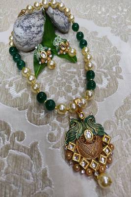 Green and White  Necklaces 2