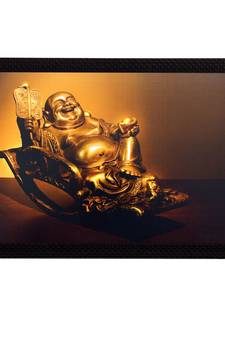 Laughing Buddha Satin Matt Texture UV Art Painting