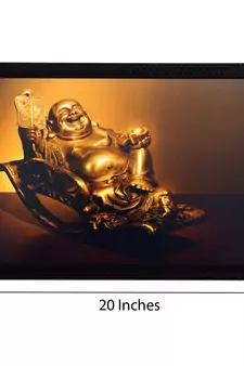 Laughing Buddha Satin Matt Texture UV Art Painting
