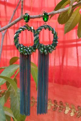 Emerald Green  Earrings 1
