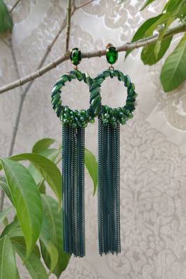Emerald Green  Earrings 2