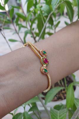 Golden and Pink Bracelets 1