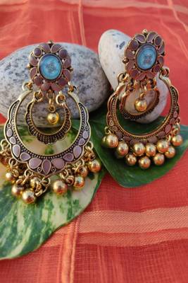 Golden and Turquoise Earrings 1