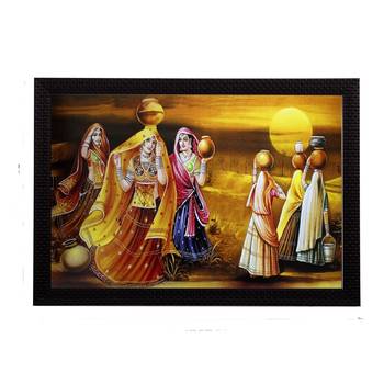 Village Lady Group Satin Matt Texture UV Art Painting 1