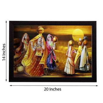 Village Lady Group Satin Matt Texture UV Art Painting 2