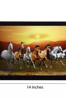 Running Horses Satin Matt Texture UV Art Painting