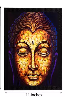 Golden Lord Buddha Satin Matt Texture UV Art Painting