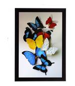 Decorative Colorful Butterflies Satin Matt Texture UV Art Painting