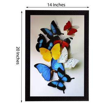 Decorative Colorful Butterflies Satin Matt Texture UV Art Painting 2