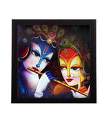 Radha Krishna Satin Matt Texture UV Art Painting