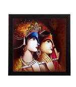 Radha Krishna Satin Matt Texture UV Art Painting