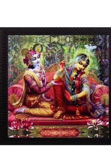 Radha Krishna Satin Matt Texture UV Art Painting