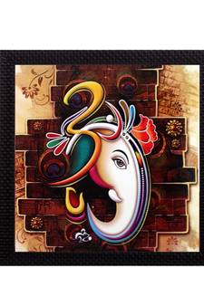 Ganesha Theme Satin Matt Texture UV Art Painting