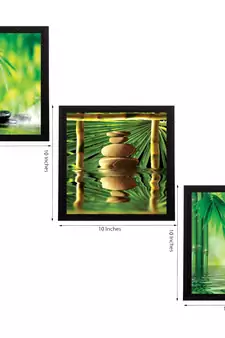 Set Of 3 Stones and Owner Satin Matt Texture UV Art Painting