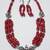 Coral Oxidized Necklace 002