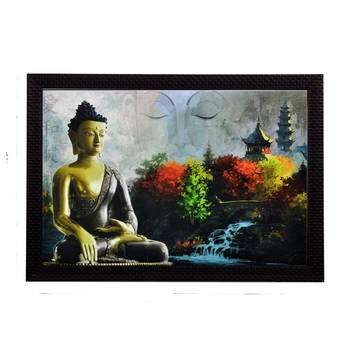 Meditating Buddha Satin Matt Texture UV Art Painting 1