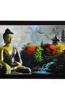 Meditating Buddha Satin Matt Texture UV Art Painting