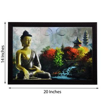 Meditating Buddha Satin Matt Texture UV Art Painting 2