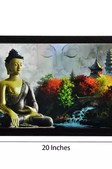 Meditating Buddha Satin Matt Texture UV Art Painting