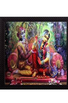 Radha Krishna Satin Matt Texture UV Art Painting