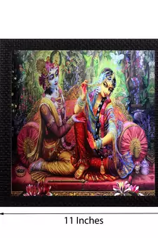 Radha Krishna Satin Matt Texture UV Art Painting