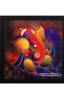 Lord Ganesha Satin Matt Texture UV Art Painting