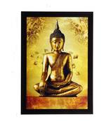 Meditating Beautiful Buddha Satin Matt Texture UV Art Painting