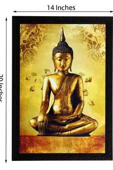 Meditating Beautiful Buddha Satin Matt Texture UV Art Painting