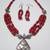 Coral Oxidized Necklace 002