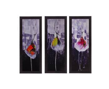 Set Of 3 Dancing Girl Satin Matt Texture UV Art Painting 1