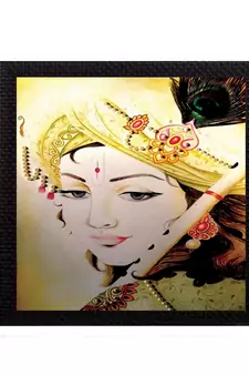 Legendry Lord Krishna Satin Matt Texture UV Art Painting