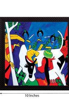 Mischievous Krishna Satin Matt Texture UV Art Painting