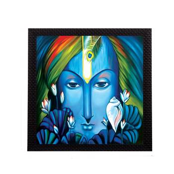 Powerful Lord Krishna Satin Matt Texture UV Art Painting 1