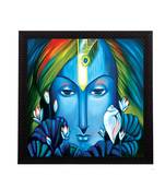 Powerful Lord Krishna Satin Matt Texture UV Art Painting