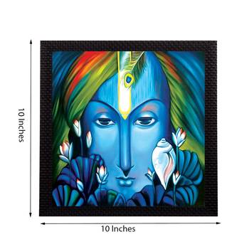 Powerful Lord Krishna Satin Matt Texture UV Art Painting 2