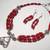 Coral Oxidized Necklace 002