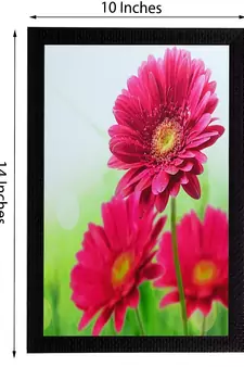 Set Of 3 Colorful Botanical Floral Satin Matt Texture UV Art Painting