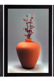 Set Of 3 Flowers and Vase Satin Matt Texture UV Art Painting