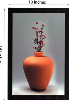 Set Of 3 Flowers and Vase Satin Matt Texture UV Art Painting