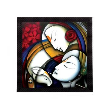 glorious Radha Krishna Satin Matt Texture UV Art Painting 1
