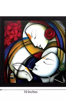 glorious Radha Krishna Satin Matt Texture UV Art Painting