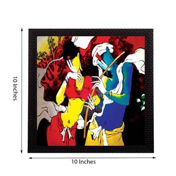 Mythical Radha Krishna Satin Matt Texture UV Art Painting 2