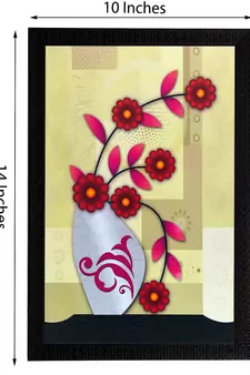 Set Of 3 Geometrical Floral Satin Matt Texture UV Art Painting