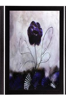 Set Of 3 Glossy Purple Satin Matt Texture UV Art Painting