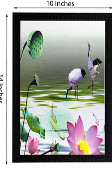Set Of 3 Colorful Flora Fauna Satin Matt Texture UV Art Painting