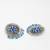 Handcrafted Blue Beads and Stones Afghan Design Oxidised Silver Plated Brass Studs