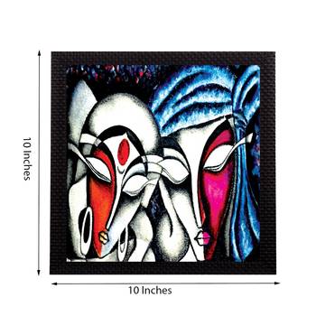 Face Of Radha Krishna Satin Matt Texture UV Art Painting 1